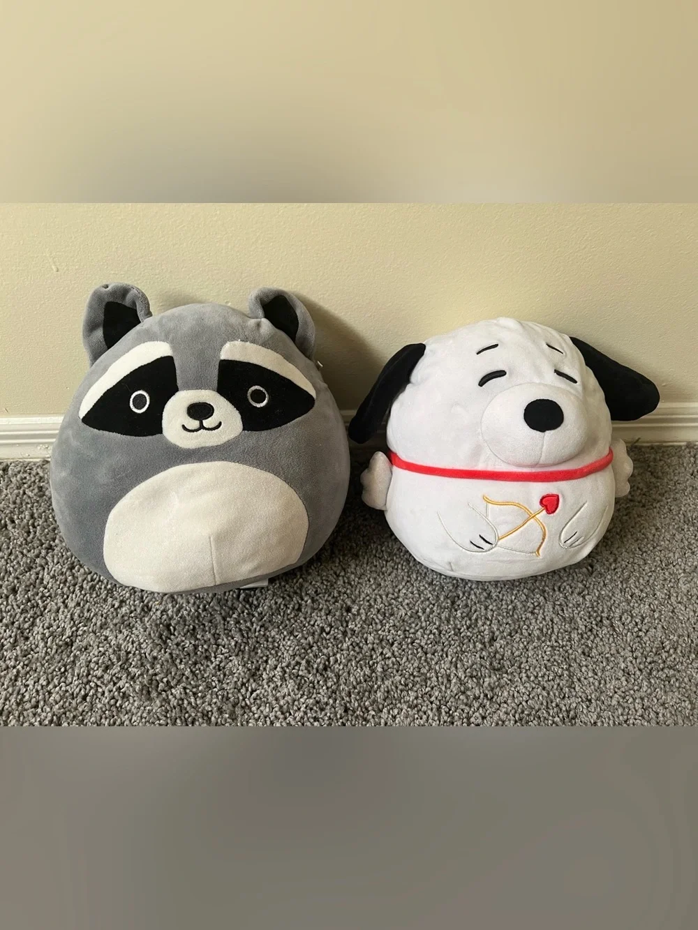 Squishmallow Lot- Snoopy Valentine’s Day 2024 and Rocky Raccoon No Tags